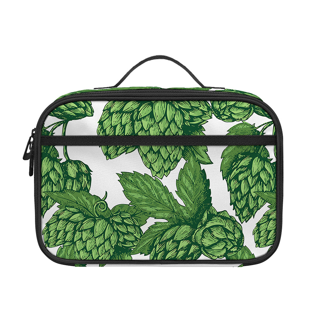 Vintage Hop Cone Pattern Print Portable Lunch Bag