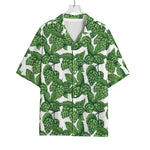 Vintage Hop Cone Pattern Print Rayon Hawaiian Shirt