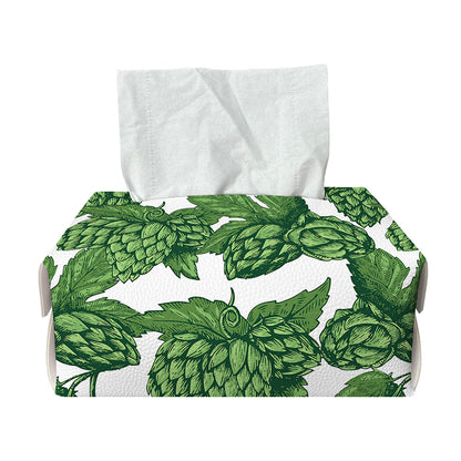 Vintage Hop Cone Pattern Print Rectangle Tissue Box Cover