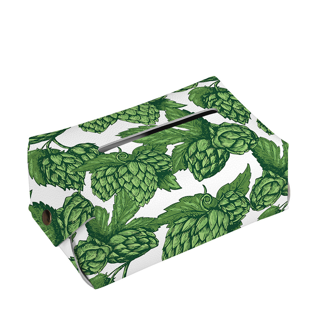 Vintage Hop Cone Pattern Print Rectangle Tissue Box Cover