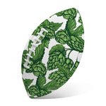 Vintage Hop Cone Pattern Print Rugby Ball
