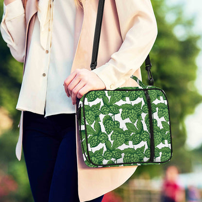 Vintage Hop Cone Pattern Print Shoulder Strap Bible Bag