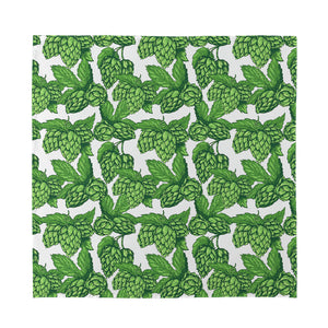 Vintage Hop Cone Pattern Print Silk Bandana