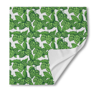 Vintage Hop Cone Pattern Print Silk Bandana