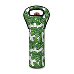 Vintage Hop Cone Pattern Print Single Neoprene Wine Tote