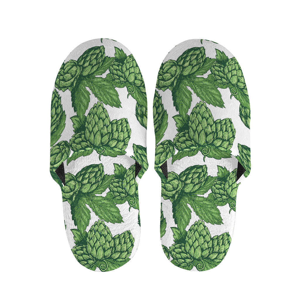 Vintage Hop Cone Pattern Print Slippers