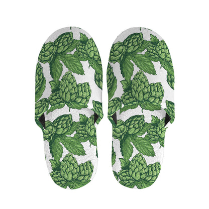 Vintage Hop Cone Pattern Print Slippers