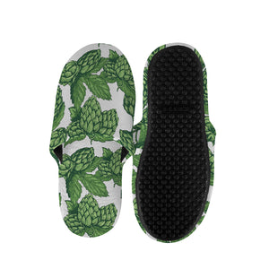 Vintage Hop Cone Pattern Print Slippers