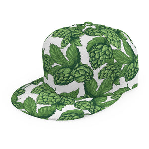 Vintage Hop Cone Pattern Print Snapback Cap