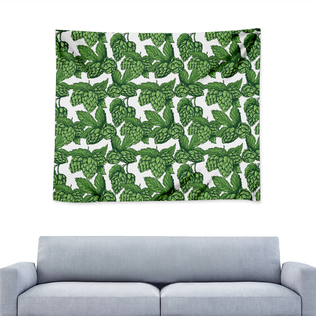 Vintage Hop Cone Pattern Print Tapestry