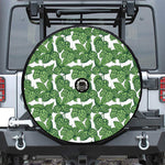 Vintage Hop Cone Pattern Print Tire Cover With Camera Hole
