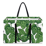 Vintage Hop Cone Pattern Print Utility Tote Bag
