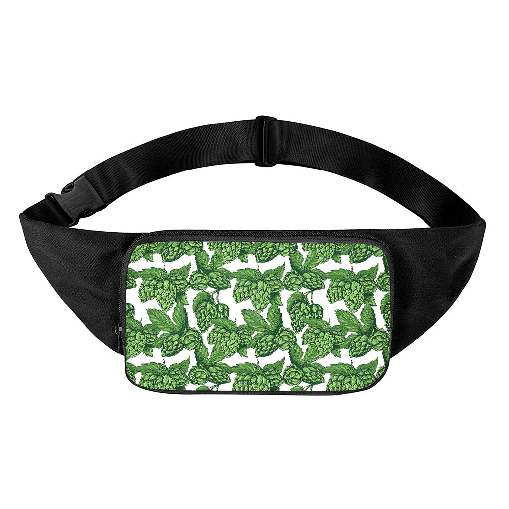 Vintage Hop Cone Pattern Print Waist Bag