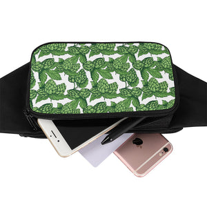 Vintage Hop Cone Pattern Print Waist Bag