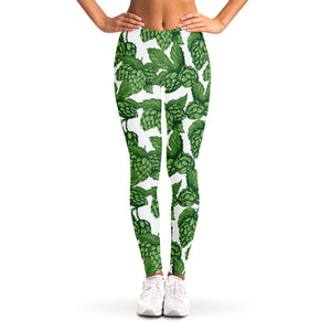 Vintage Hop Cone Pattern Print Women's Leggings