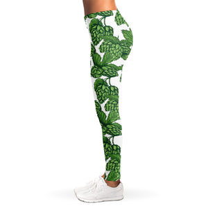 Vintage Hop Cone Pattern Print Women's Leggings