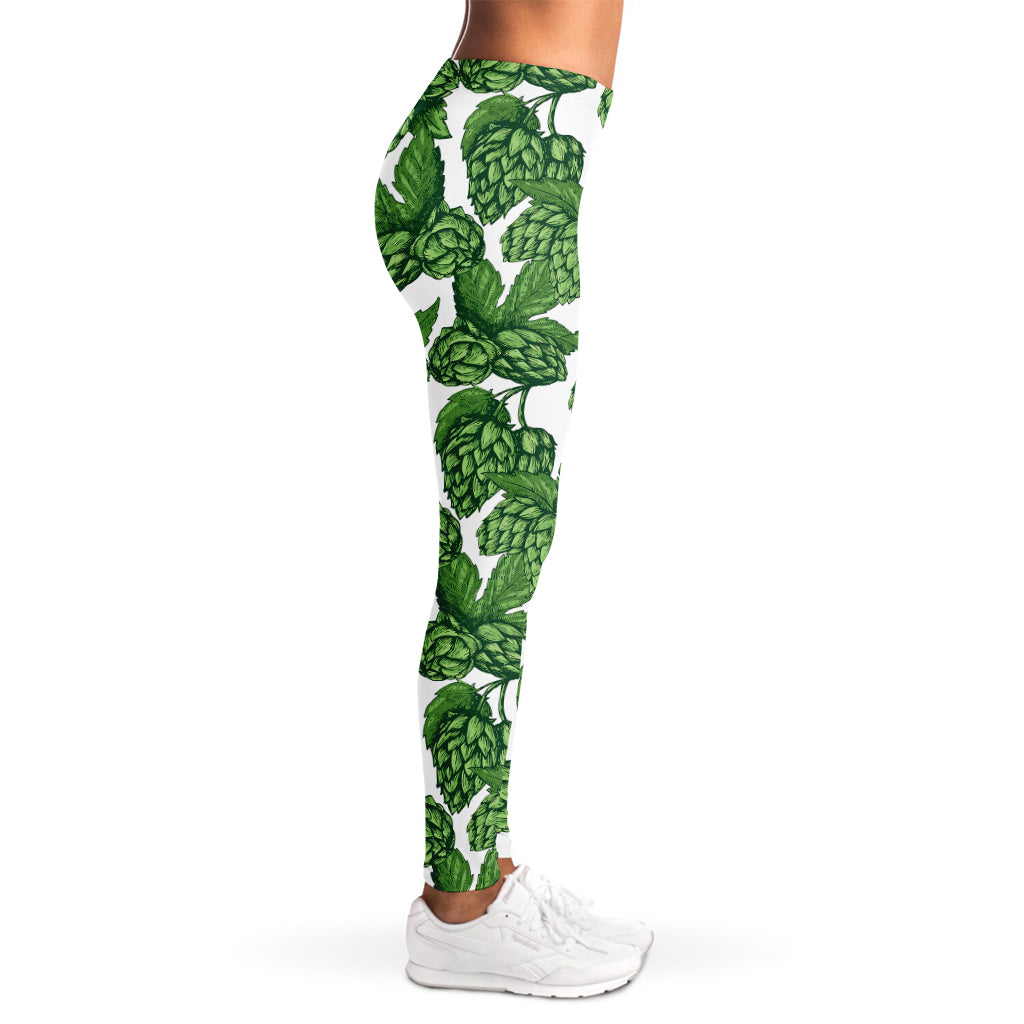 Vintage Hop Cone Pattern Print Women's Leggings