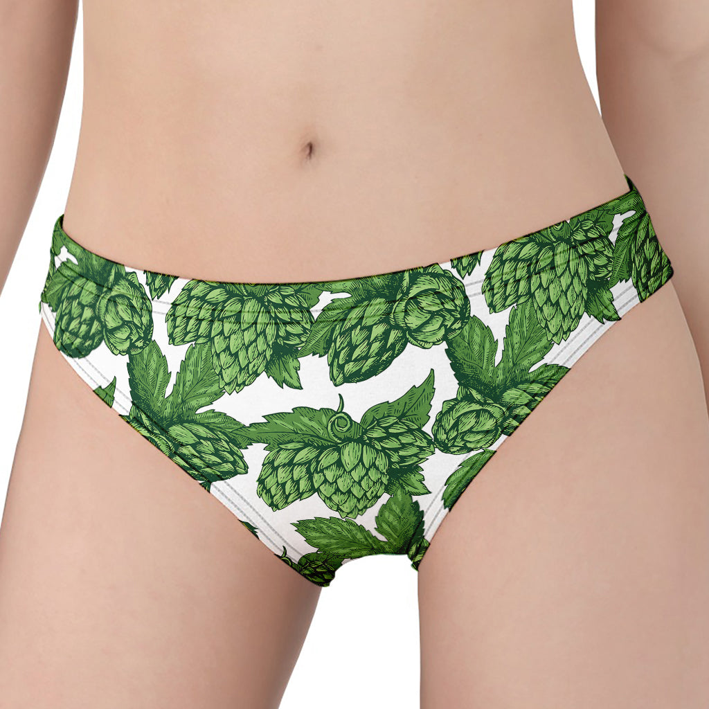 Vintage Hop Cone Pattern Print Women's Panties