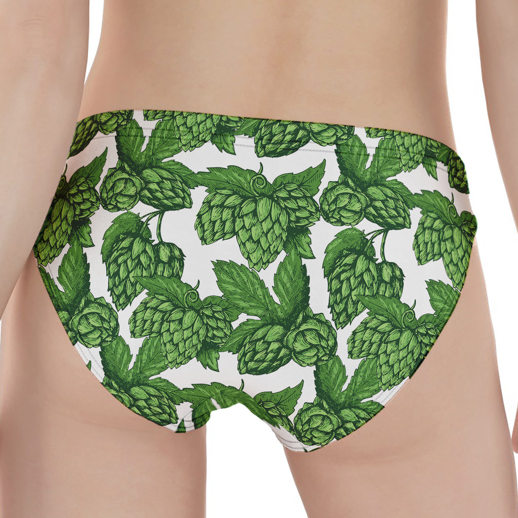 Vintage Hop Cone Pattern Print Women's Panties