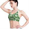 Vintage Hop Cone Pattern Print Women's Sports Bra