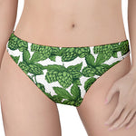 Vintage Hop Cone Pattern Print Women's Thong