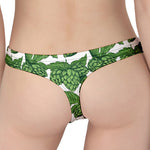 Vintage Hop Cone Pattern Print Women's Thong