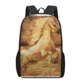 Vintage Horse Painting Print 17 Inch Backpack