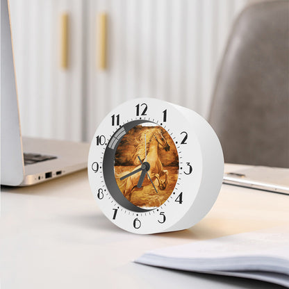 Vintage Horse Painting Print Alarm Clock