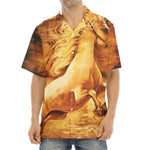 Vintage Horse Painting Print Aloha Shirt