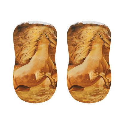 Vintage Horse Painting Print Bar Stool Covers