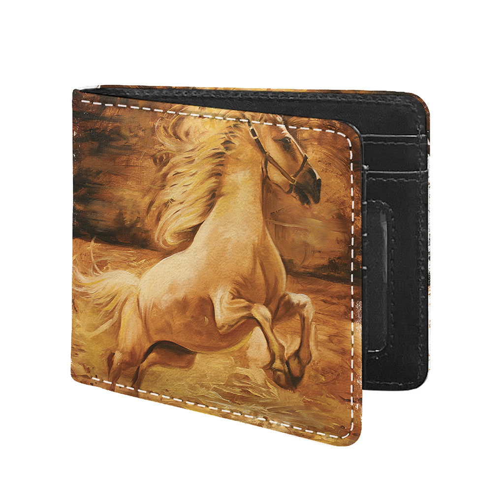 Vintage Horse Painting Print Bifold Wallet