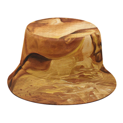 Vintage Horse Painting Print Bucket Hat