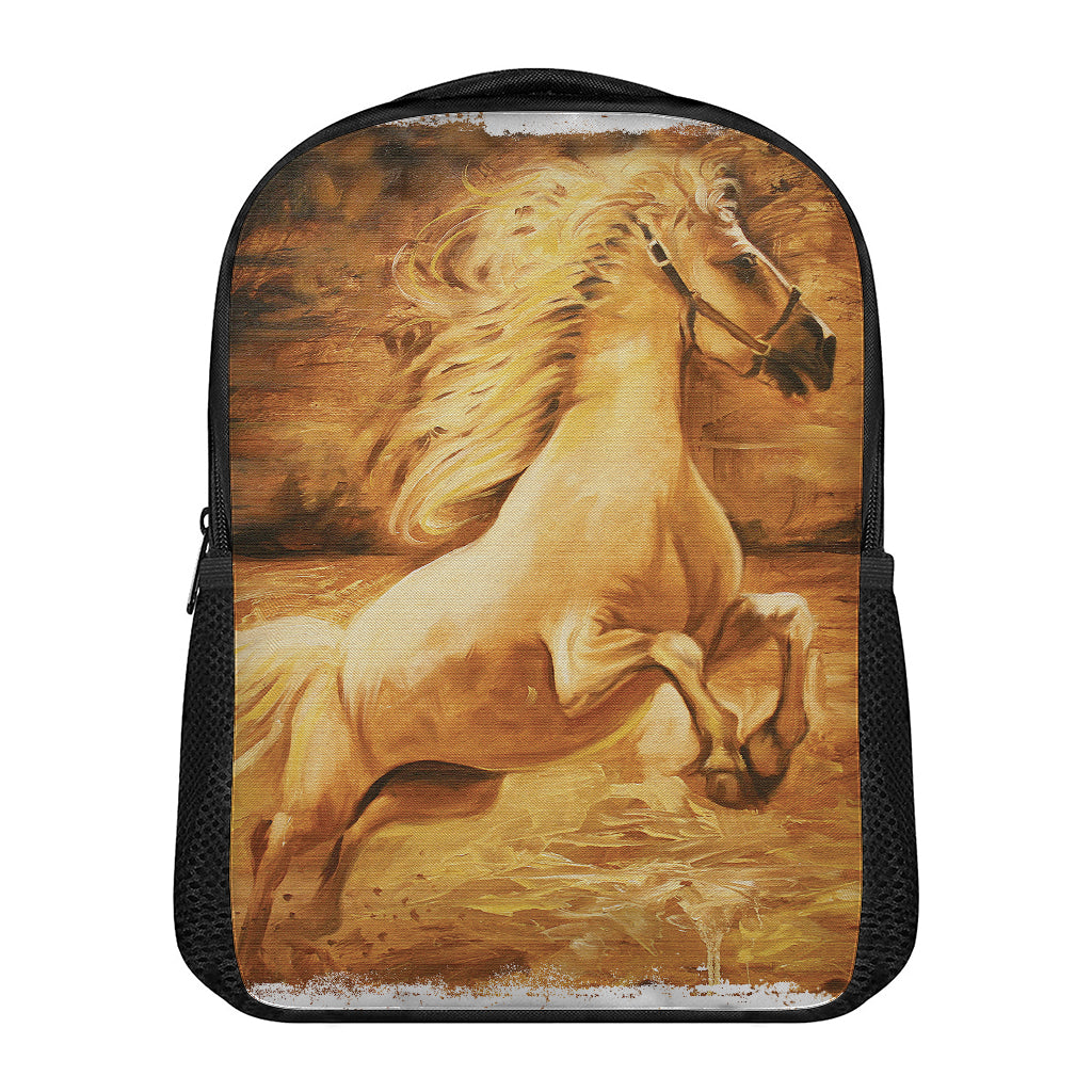 Vintage Horse Painting Print Casual Backpack