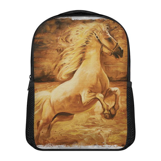 Vintage Horse Painting Print Casual Backpack