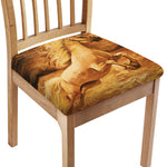 Vintage Horse Painting Print Chair Cushion Cover