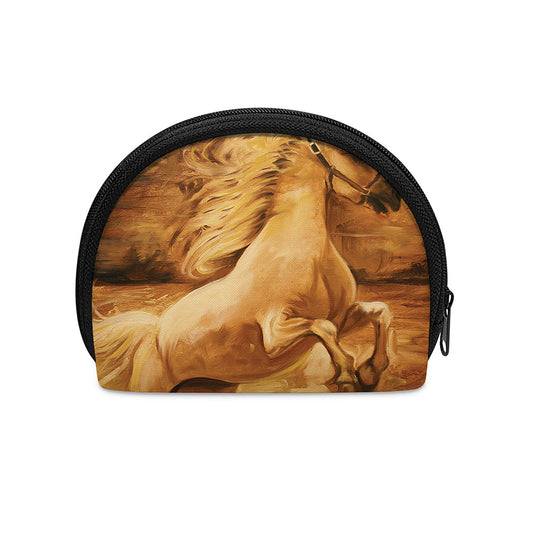 Vintage Horse Painting Print Coin Purse