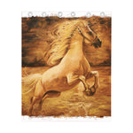 Vintage Horse Painting Print Curtain