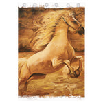 Vintage Horse Painting Print Curtain