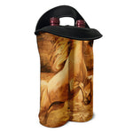 Vintage Horse Painting Print Double Neoprene Wine Tote
