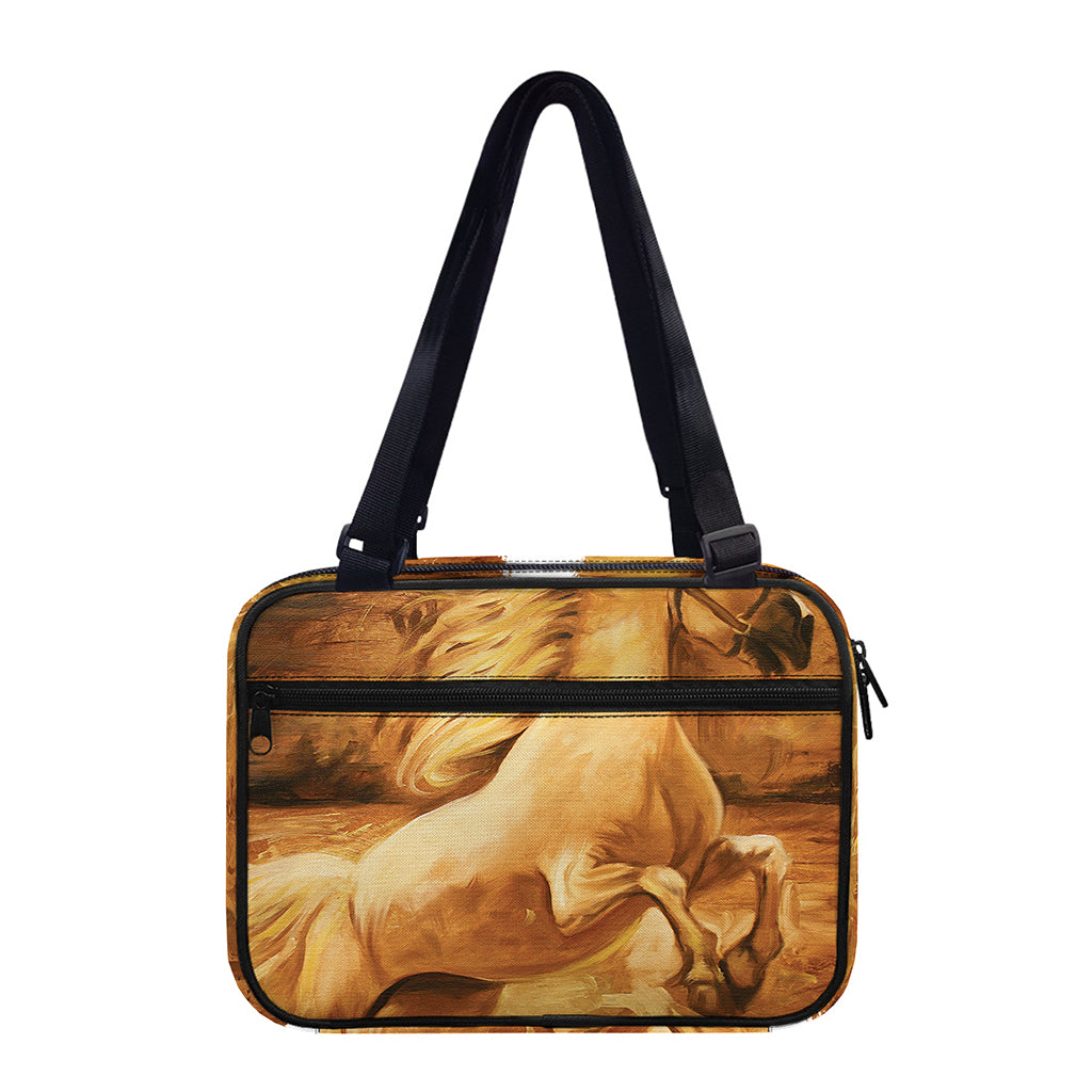 Vintage Horse Painting Print Double Strap Bible Bag