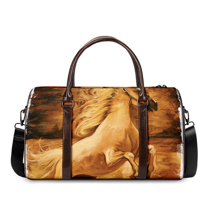 Vintage Horse Painting Print Duffle Bag