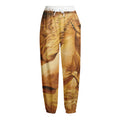 Vintage Horse Painting Print Fleece Lined Knit Pants
