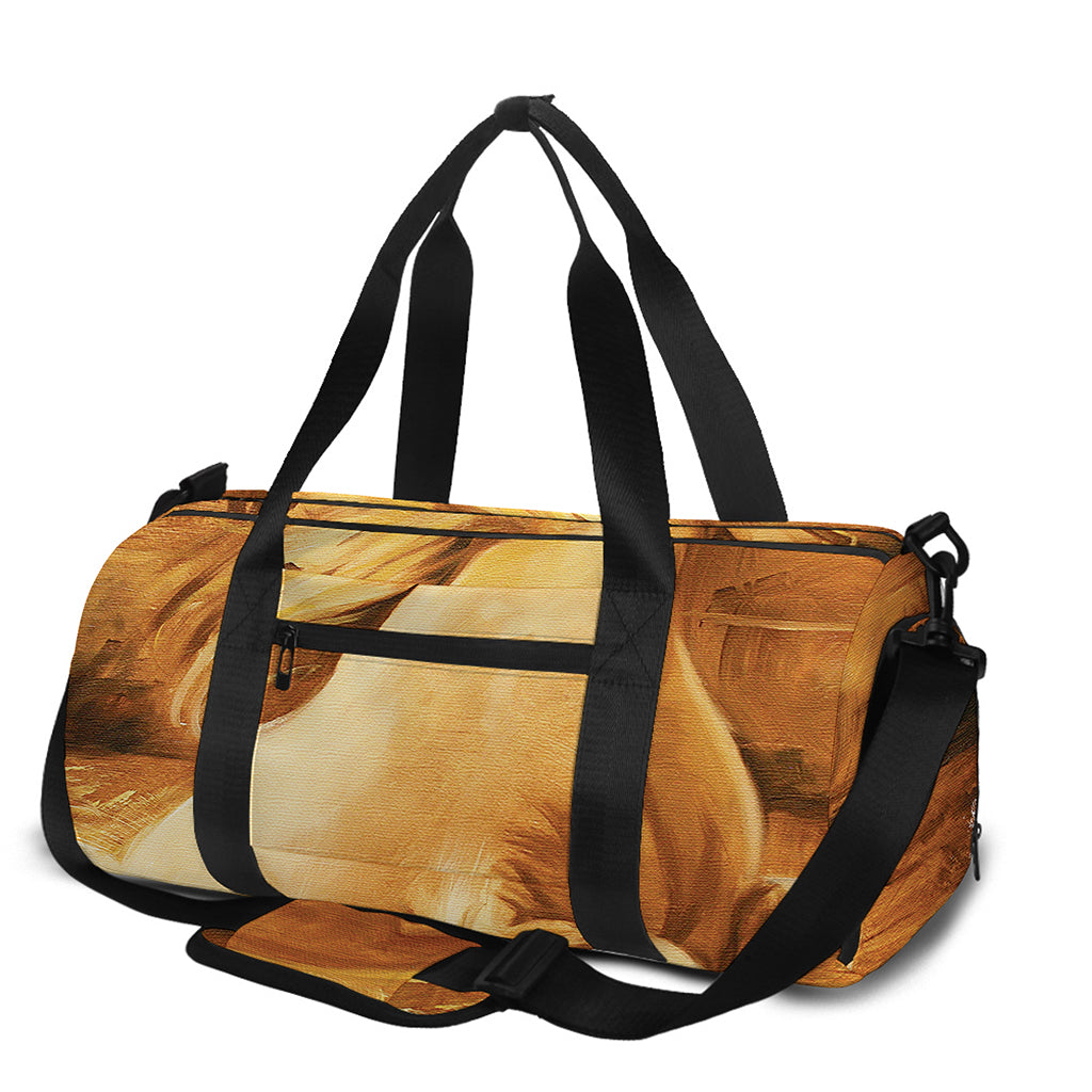 Vintage Horse Painting Print Gym Bag
