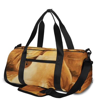 Vintage Horse Painting Print Gym Bag