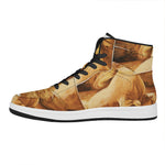 Vintage Horse Painting Print High Top Leather Sneakers