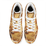 Vintage Horse Painting Print High Top Leather Sneakers