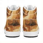 Vintage Horse Painting Print High Top Leather Sneakers