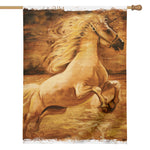 Vintage Horse Painting Print House Flag