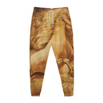 Vintage Horse Painting Print Jogger Pants