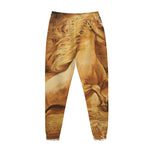 Vintage Horse Painting Print Jogger Pants